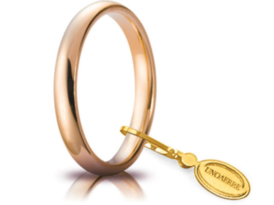 Fede Comoda unoaerre in Oro Rosa 3 mm.