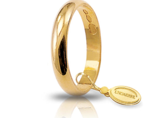Fede classica unoaerre in Oro Giallo 18 kt. Gr. 3