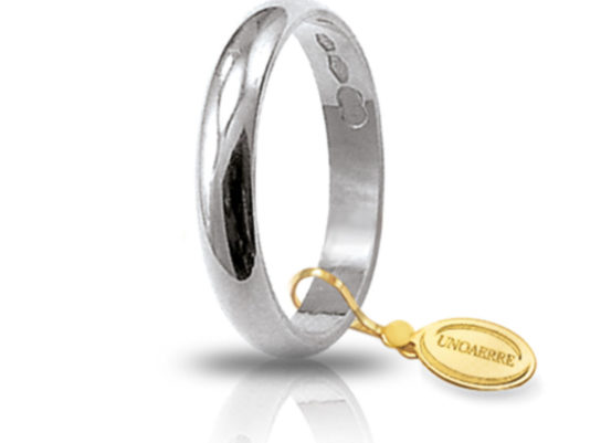 Fede classica unoaerre in Oro Bianco 18 kt Gr. 3