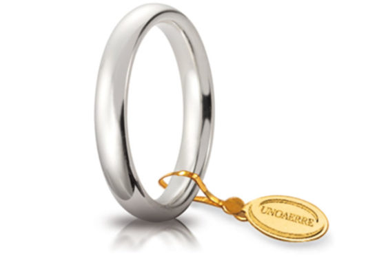 Fede Comoda unoaerre in Oro Bianco 3,5 mm
