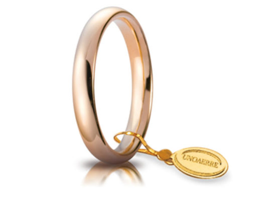 Fede Comoda unoaerre in Oro Rosa 3,5 mm.