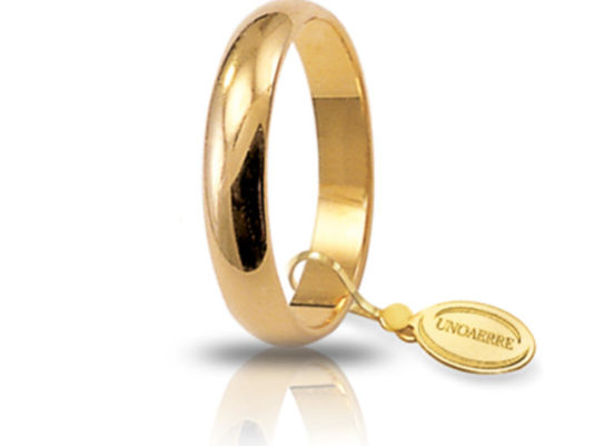 Fede classica unoaerre in Oro Giallo 18 kt. Gr. 4